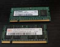 Pamięć RAM 2GB czyli 2x1GB PC2-5300S-555 200pin
