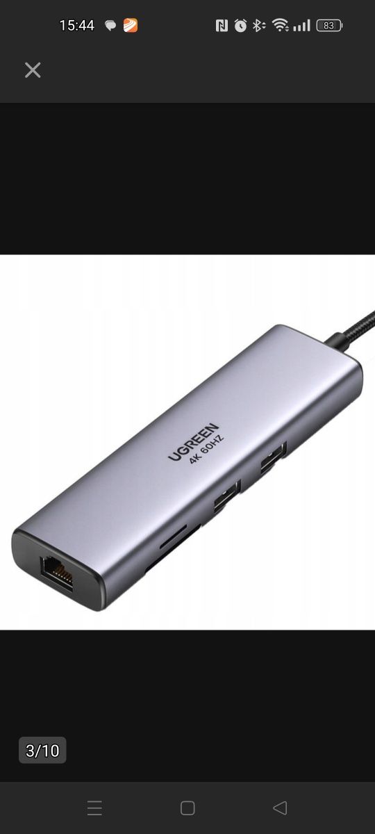 Adapter Hub UGREEN, USB_C do 2x USB 3.0, HDMI