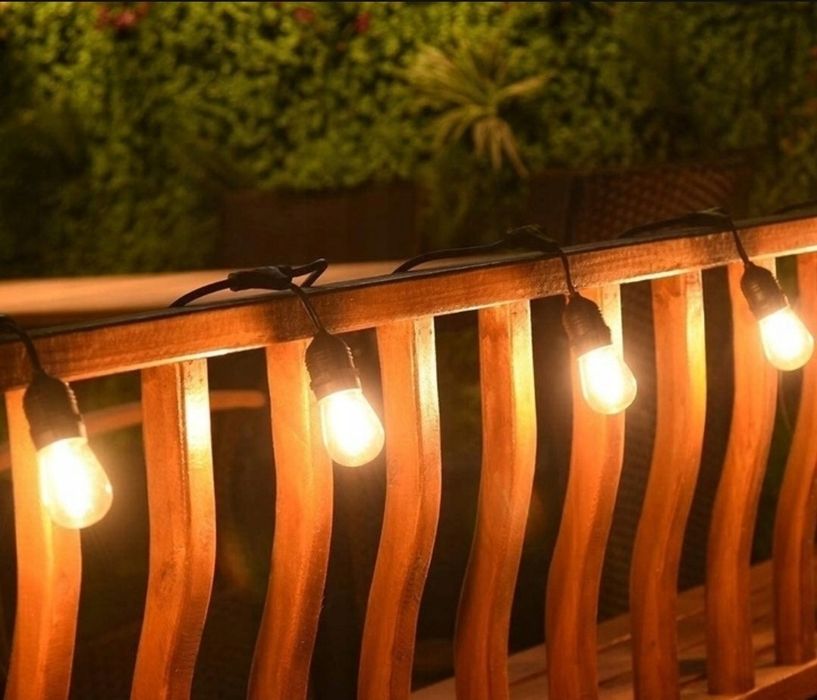 Nowa girlanda 20m lampki 20 sztuk LED piękna ozdoba tarasu balkonu