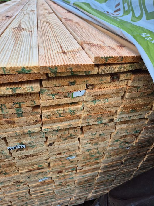 Deski na podest pergole sztachety 14x95mm 2-kl z Finlandii, ryflowana!