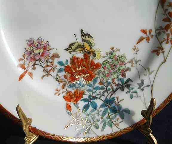 Винтажная Японская декоративная фарфоровая тарелка SATSUMA