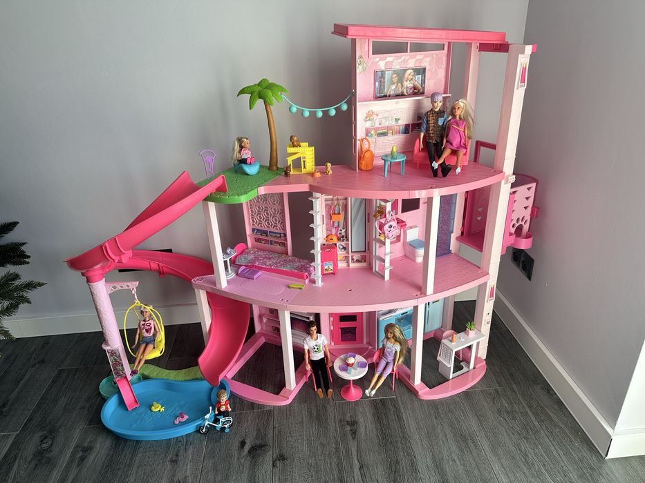 Duży domek Barbie + lalki i akcesoria TYLKO ODBIÓR OSOBISTY