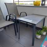 Stolik ogrodowy balkonowy 45x80 CINO metalowy antracytowy
