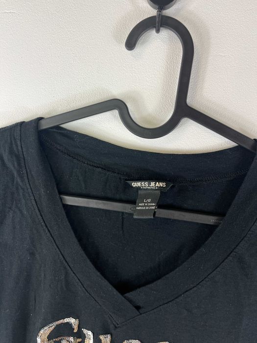 Czarna bluzka koszulka tshirt bawełniany Guess rozmiar L