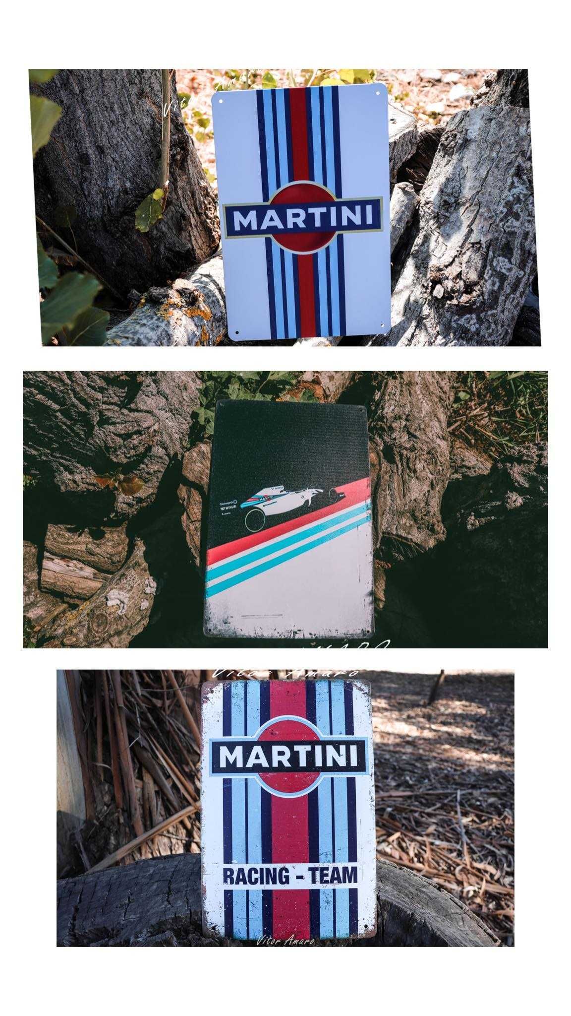 Placa/Chapa de Metal Vintage/Retro Martini Racing (3 Modelos)| NOVAS