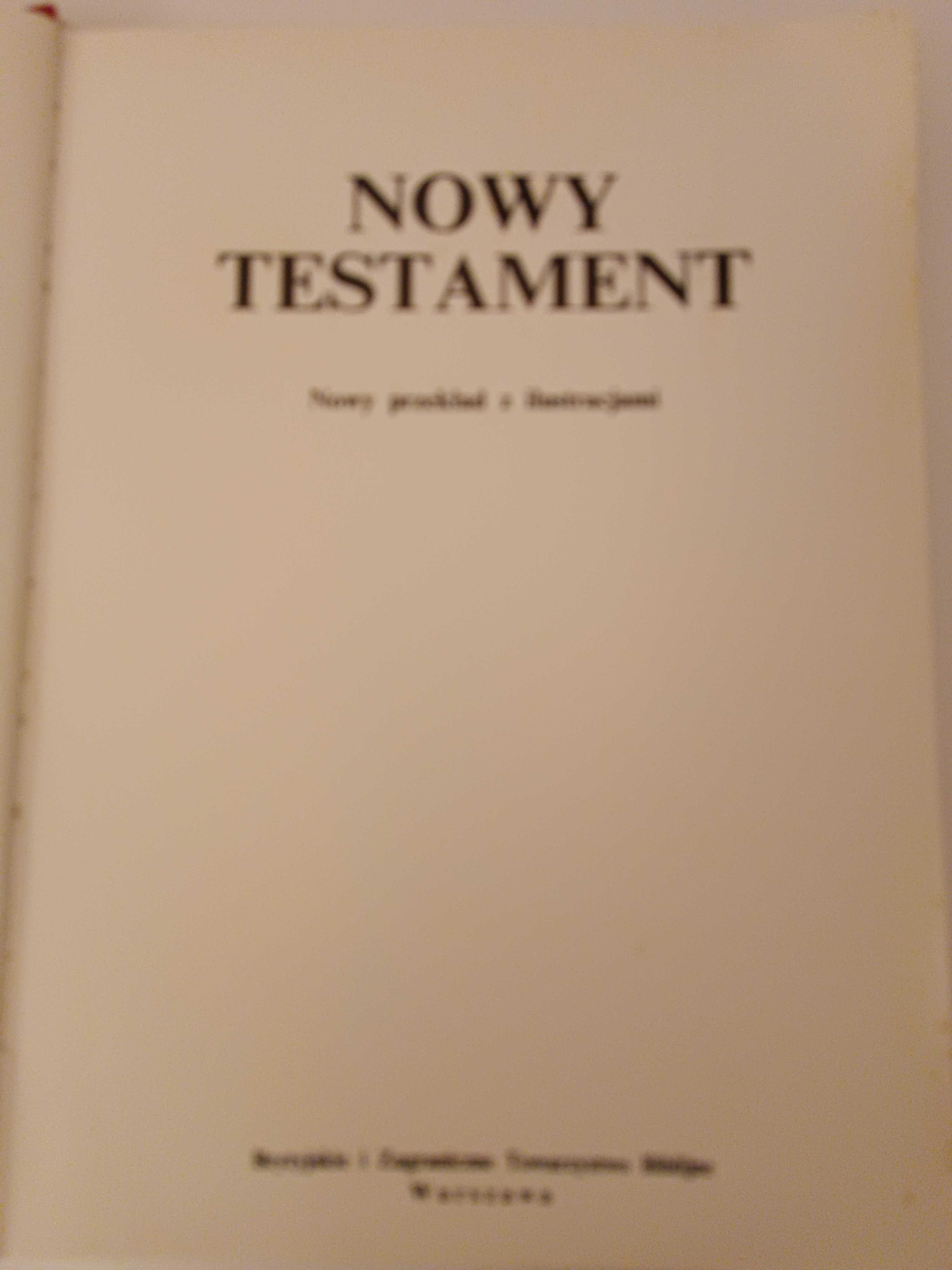 Nowy Testament z Ilustracjami skórzana oprawa