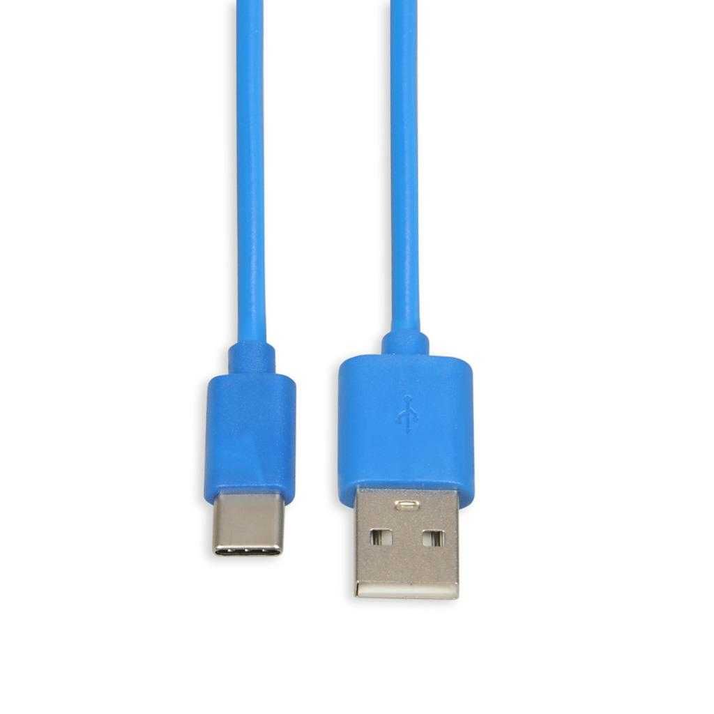 Kabel USB iBOX IKUMTCB TYP-C, 1m, 3A Niebieski (1168)