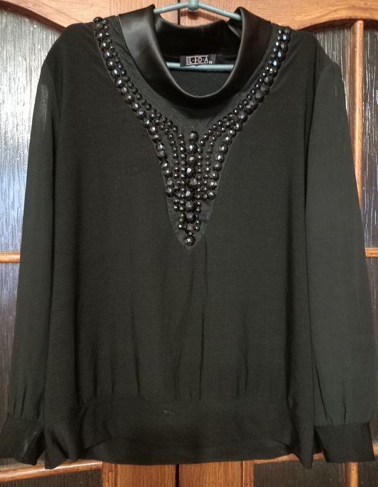 Чёрная блузка 56-58р XXL