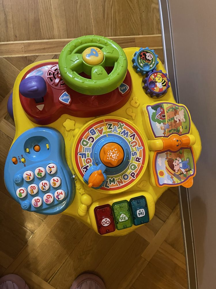 Музикальний стіл, руль на присоске, дитячі розвиваючі іграшки 6м-3года