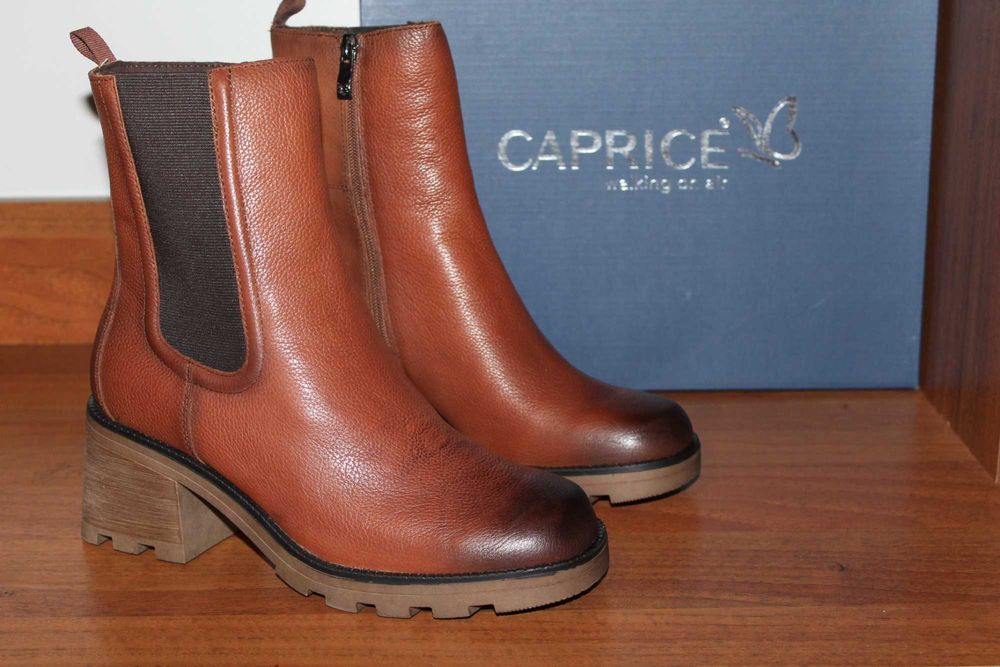 Шкіряні ботильйони, челсі Caprice 36 розмір