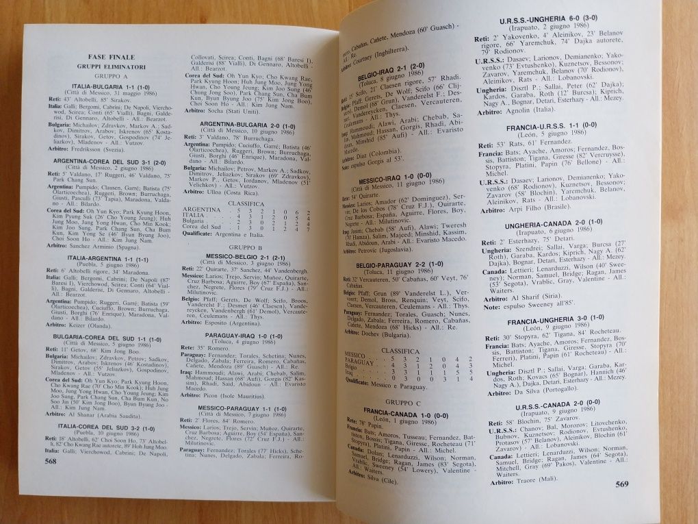 Futebol em Itália - Anuário 1986/87 (México 86 - Resumo)