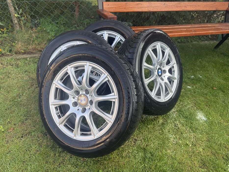 Felgi aluminiowe 16” 6,5Jx16H2 ET38 z oponami zimowymi Bridgestone