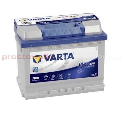 Akumulator VARTA EFB 60Ah 640A N60 Wyzwolenia 3A