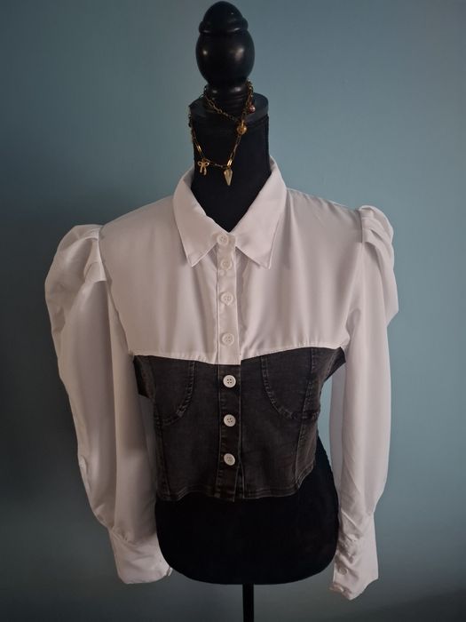 Bluzka z ciemnym gorsetem XL NOWA!