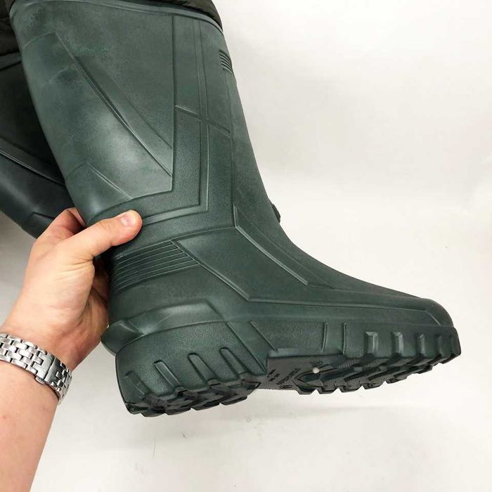 Якісні утеплені гумові чоботи високі.резинові сапоги утеплені чоловічі
