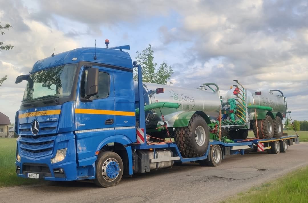 Mercedes Actros 1833 laweta pomoc drogowa najazd platforma Man Scania