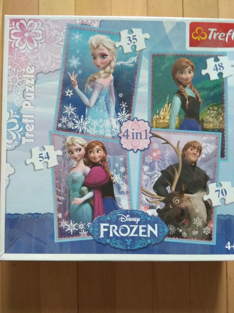 Puzzle Disney Frozen Kraina Lodu 4w1 4+