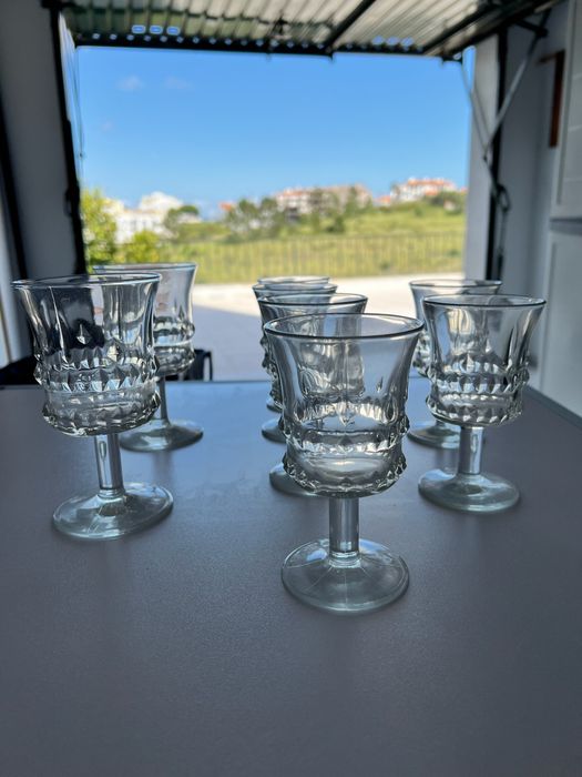 Conjunto vintage de copos de vidro – 12 peças