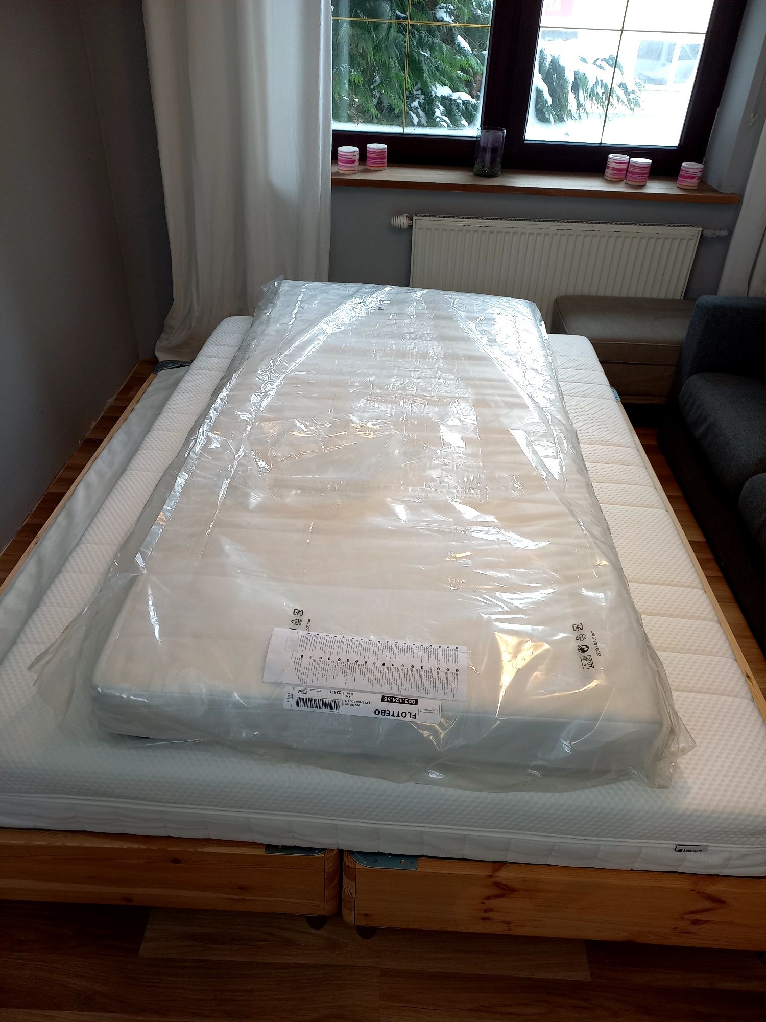 Nowy Materac sprężynowy FLOTTEBO z IKEA 1/2 ceny, 90x200 cm kilka szt.