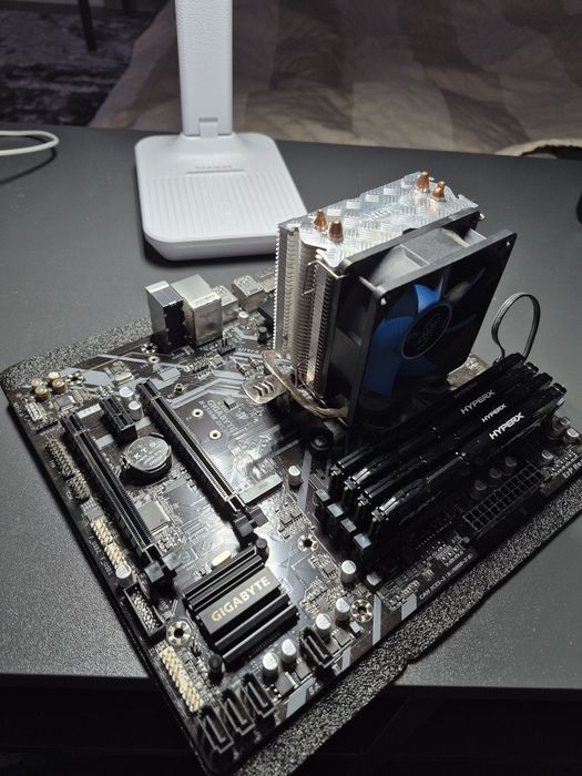 Ryzen 5 2600 + gigabyte b450m ds3h + 32 гб озу hyperx fury 2600 MHz