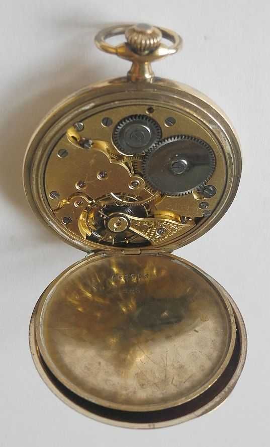 Zegarek kieszonkowy JBB złocony na chodzie