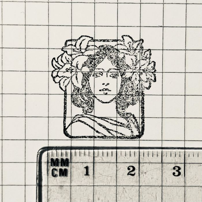 Pieczątka dama Art Nouveau