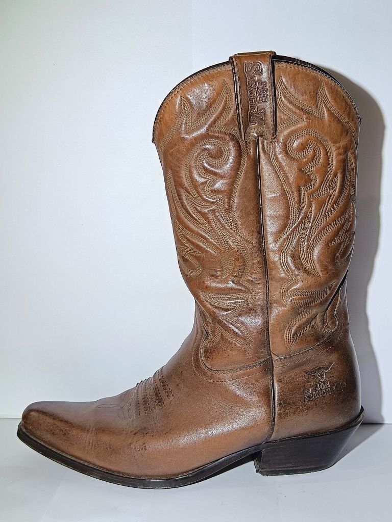 Skórzane Buty Kowbojskie Joe Sanchez  Rozmiar EU 43 (28cm)  Brązowe