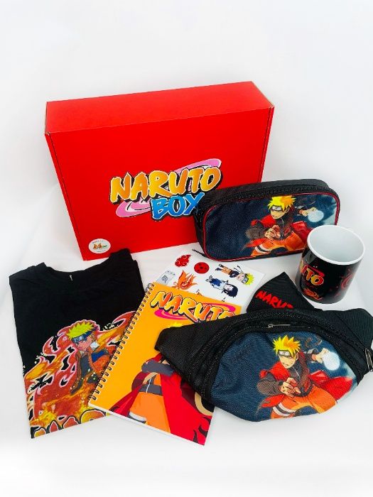 Naruto набір - Подарунковий Бокс Наруто Подарунок Бананка Футболка