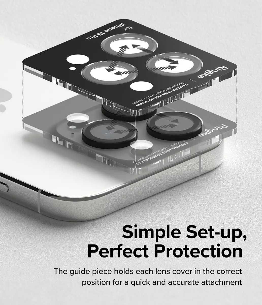 Защитное стекло на камеру Ringke Camera Frame Glass iPhone 15 Pro Max