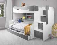 Łóżko piętrowe HARRY dla dzieci 90x200+120x200 z szufladą