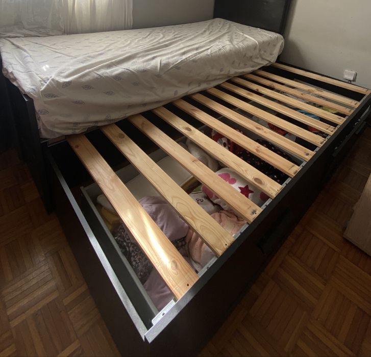 Cama individual dupla c/2 gav ikea