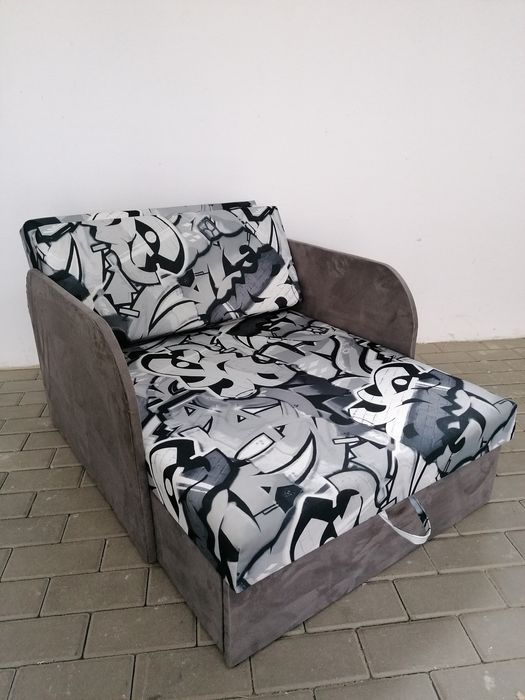 Sofa tapczan lozko fotelik dla dzieci z funkcja spania i pojemnikiem