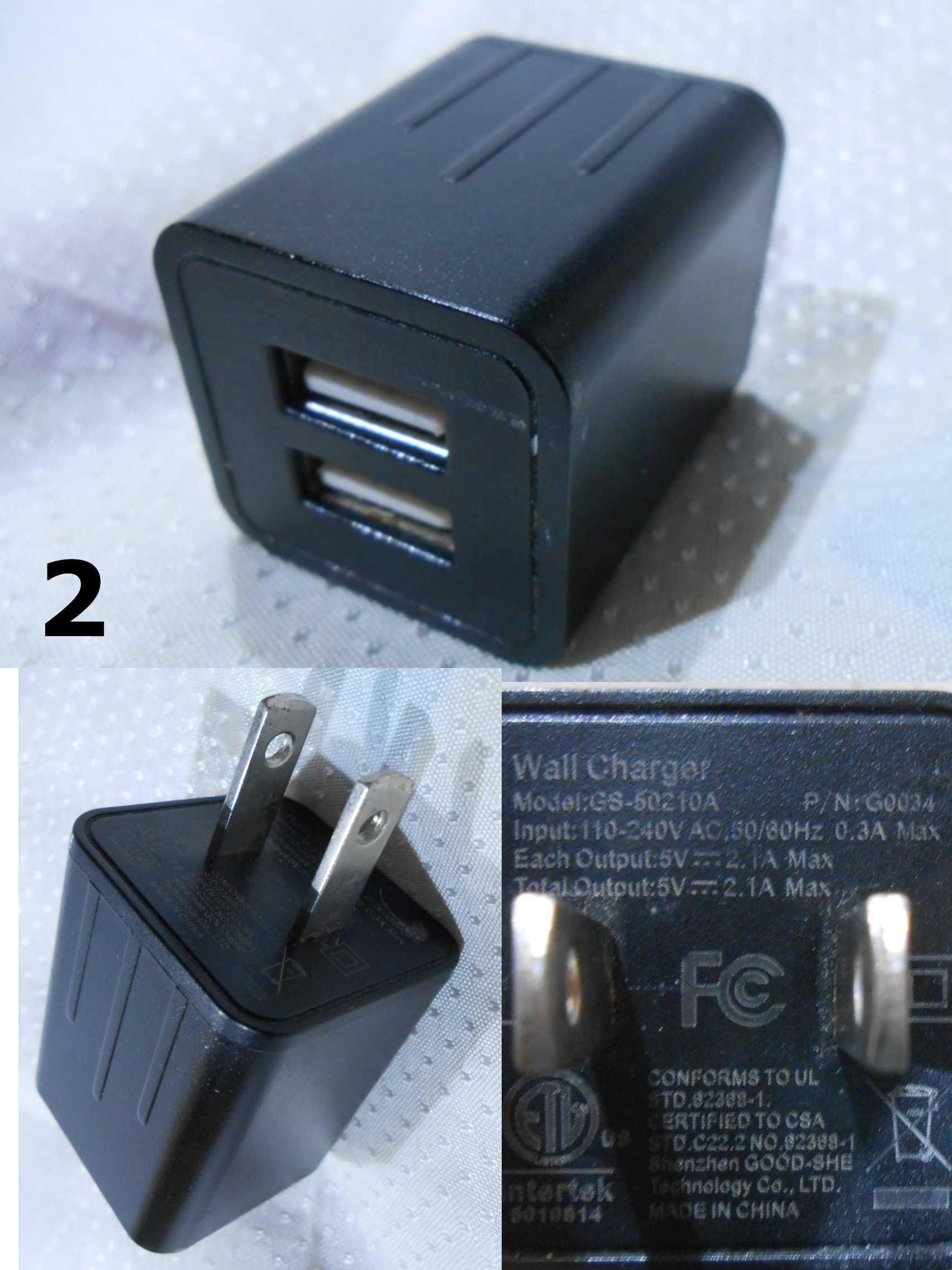 Двойное мощное зарядное устройство на 2 порта USB зарядка несколько