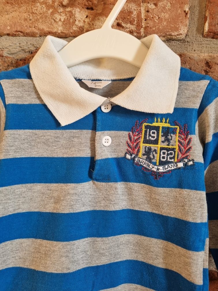 Polo w paski * długi rękaw * 74cm