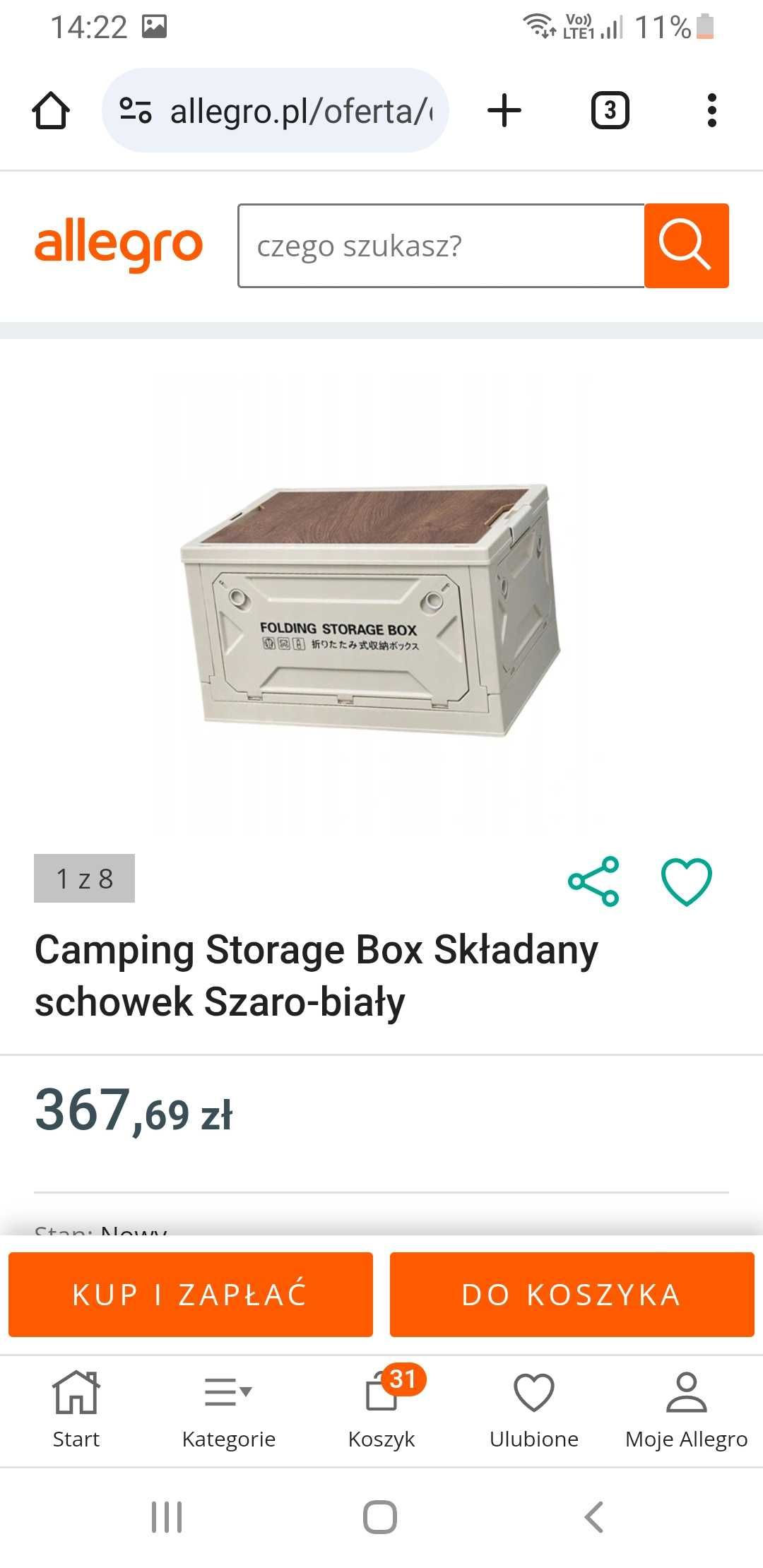 Składany stolik/schowek