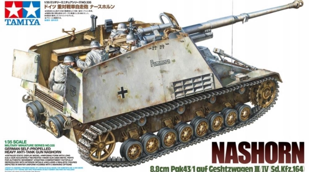 Model 1:35 Niszczyciel Nashorn 8.8cm PaK 43/1 35335 Tamiya