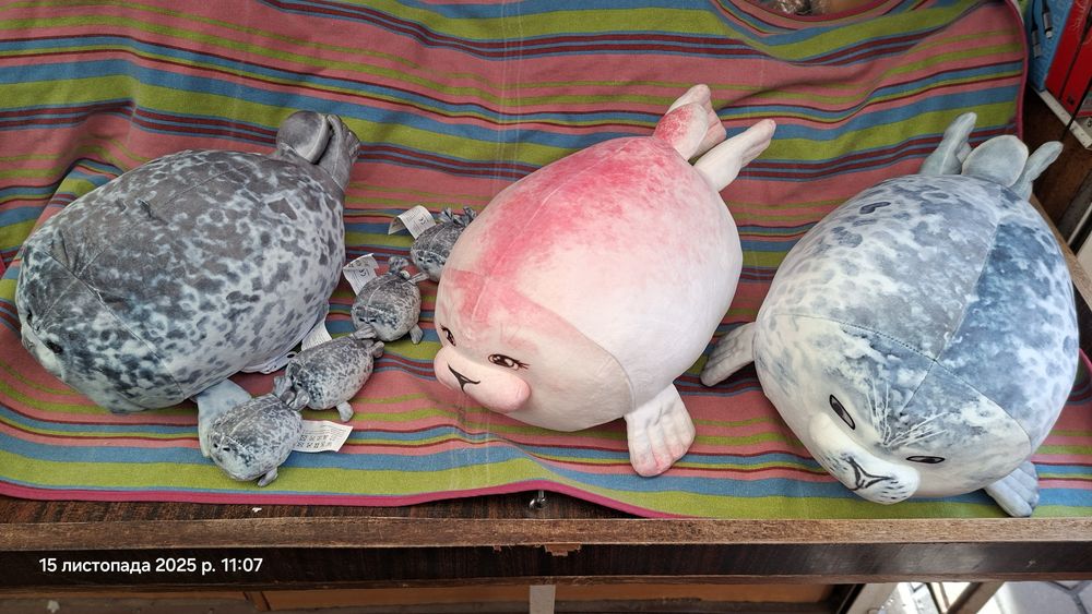 Тюлень 20 30 40 см і 4 тюленята