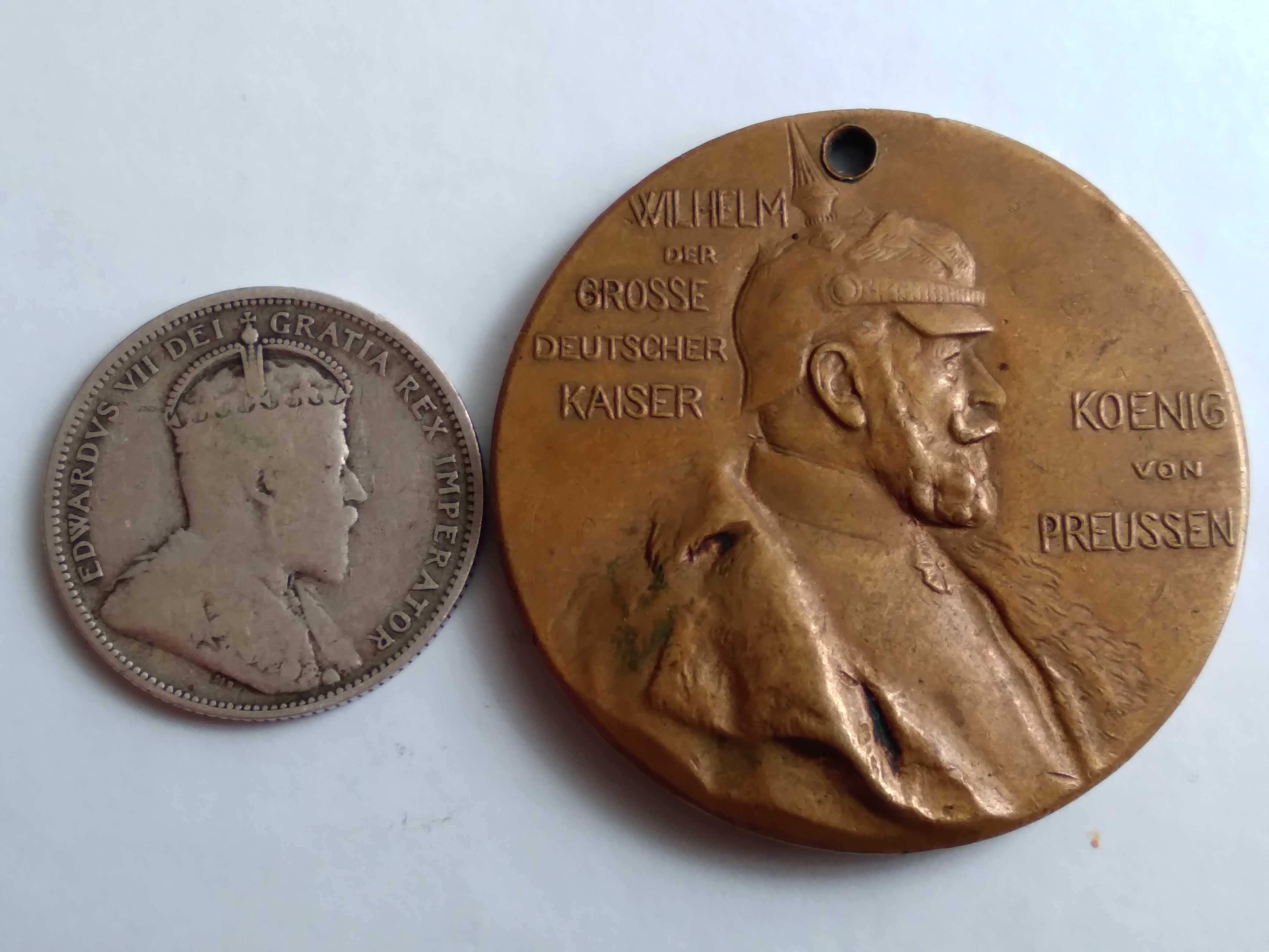 Medal Prusy Wilhelm I moneta srebrna Kanada 1907r