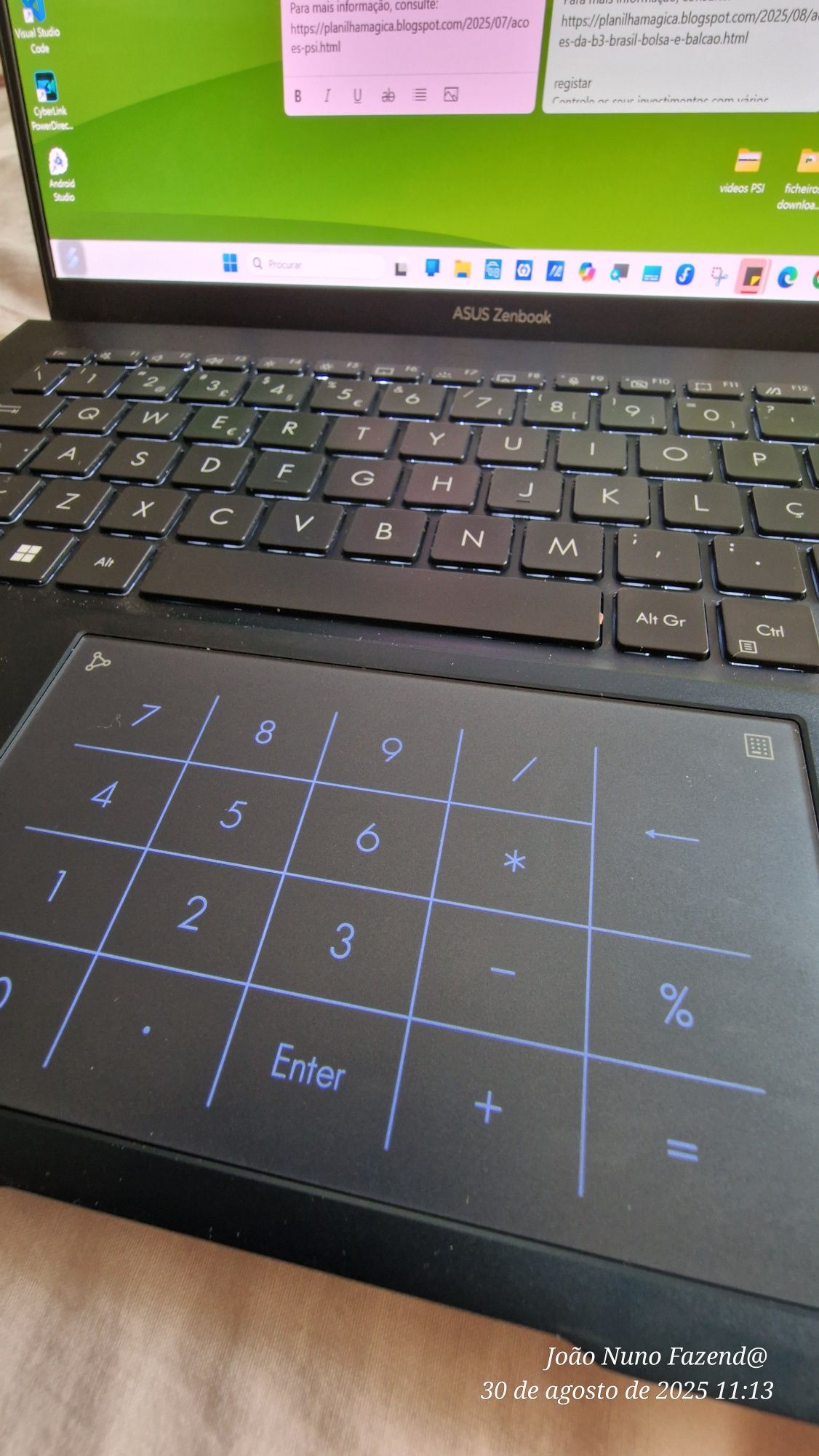 Portátil Asus zenbook