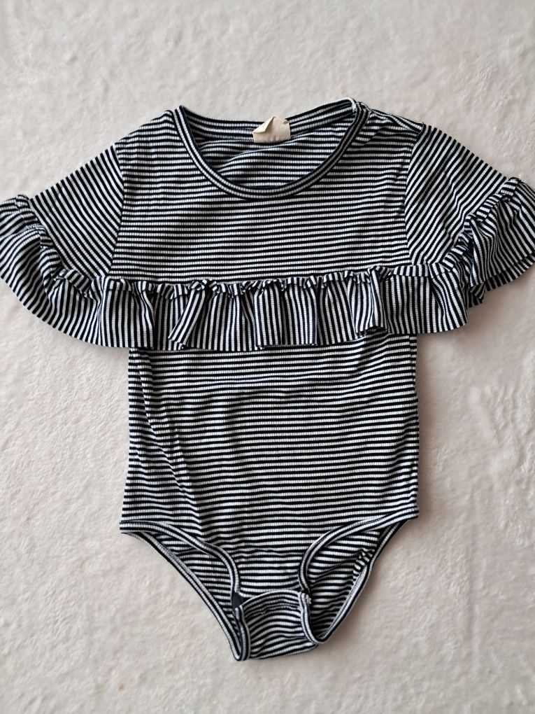 Body bawełniane Zara rozmiar 122 paski