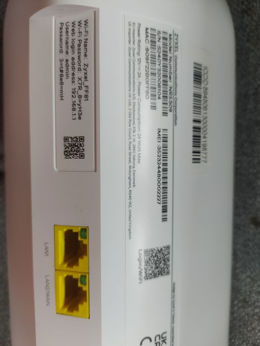 Router Zyxel 5G 802.11ax (Wi-Fi 6)