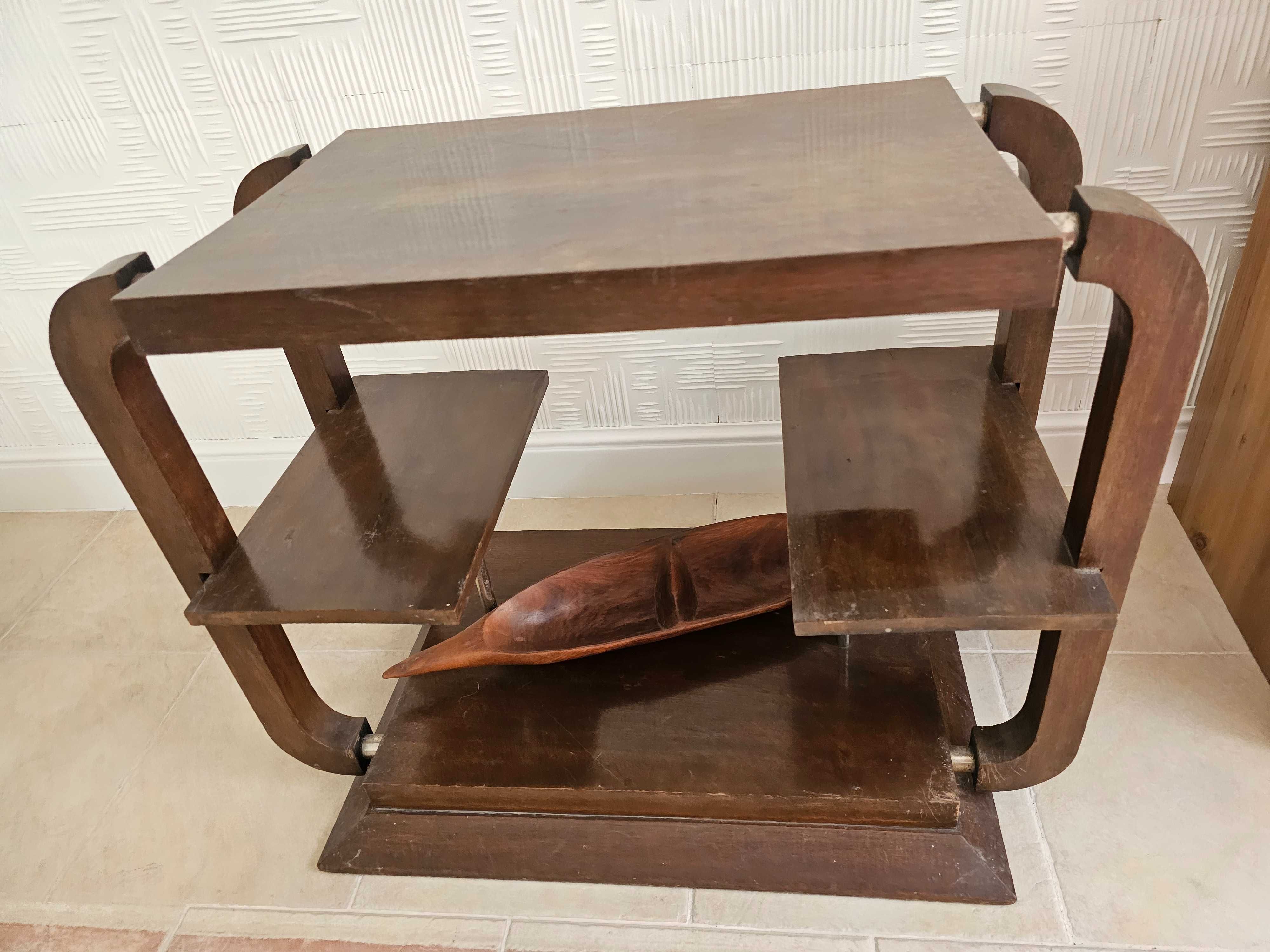 Mesa vintage de madeira nobre