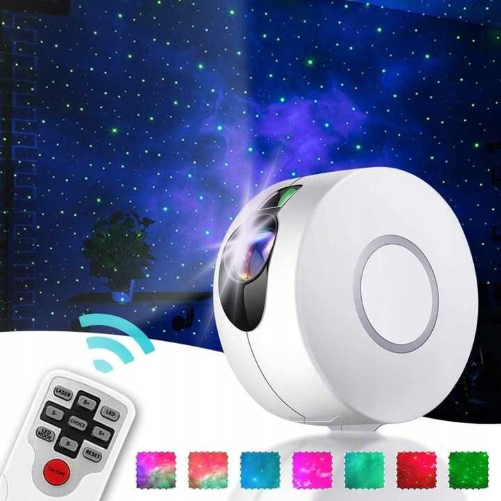 PROJEKTOR GWIAZD Lampka Nocna Rzutnik Dla Dzieci Led Laserowy Biały