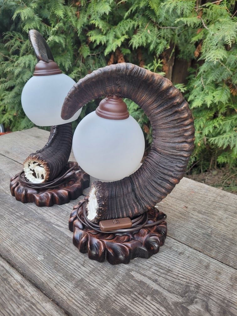 Lampka nocna lampa żyrandol muflon ŁOŚ moose poroze jelenia