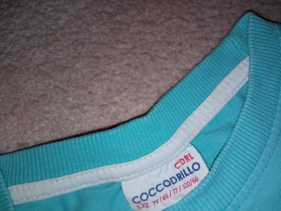 Niebieska bluzka t-shirt z motorem Coccodrillo 122