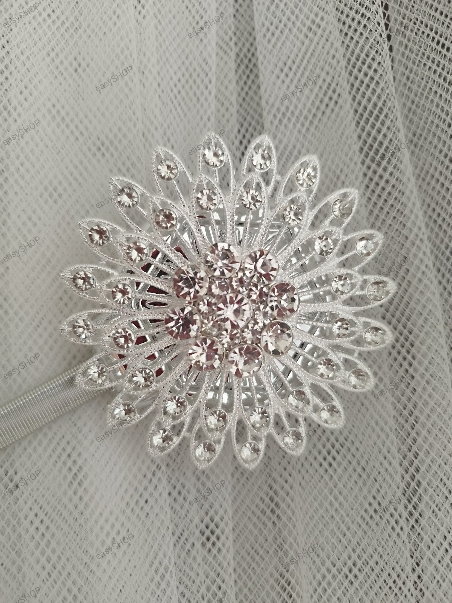 2 spinki do zasłon srebrne Glamour
