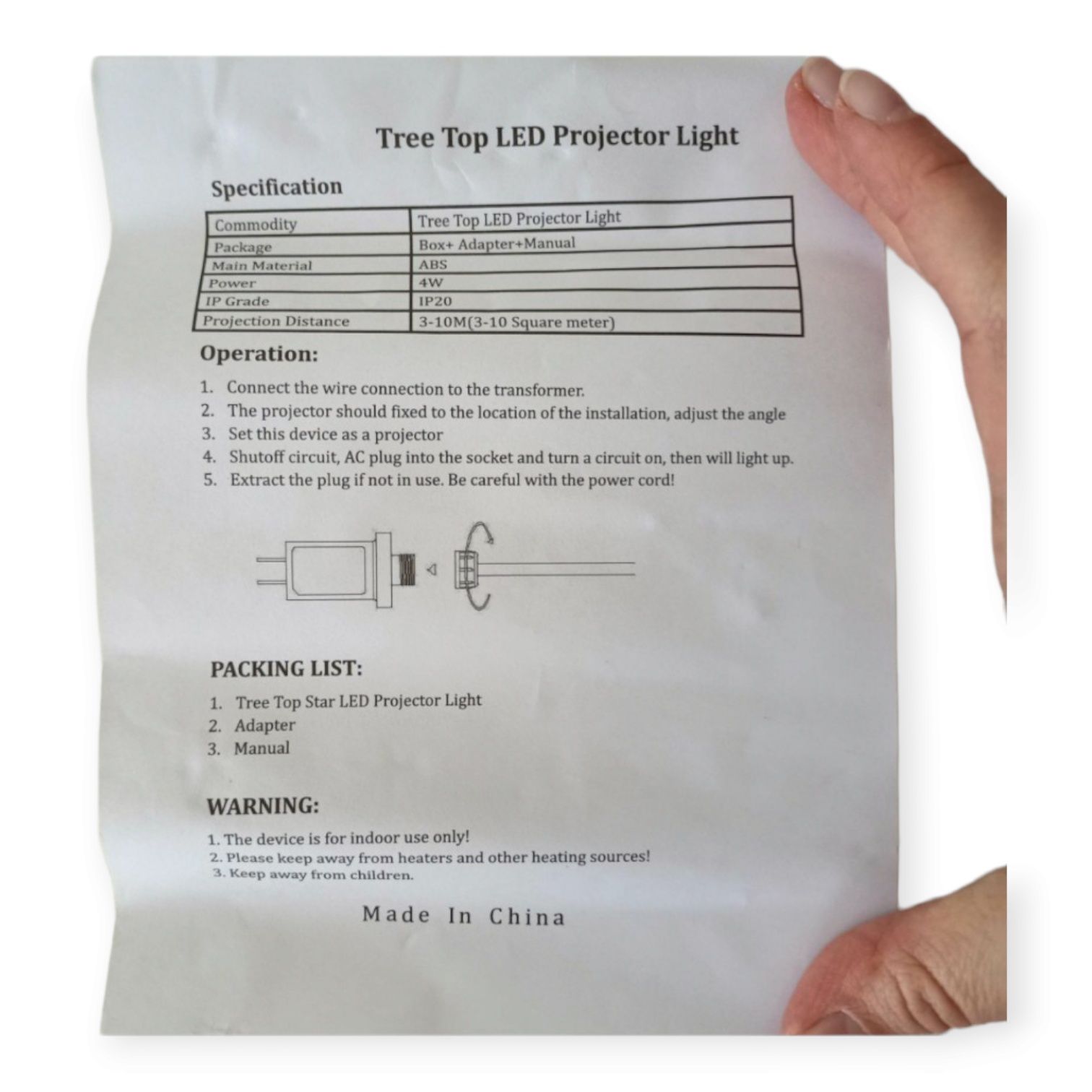ProjectorLED Tree topper light Dekoracja na choinkę