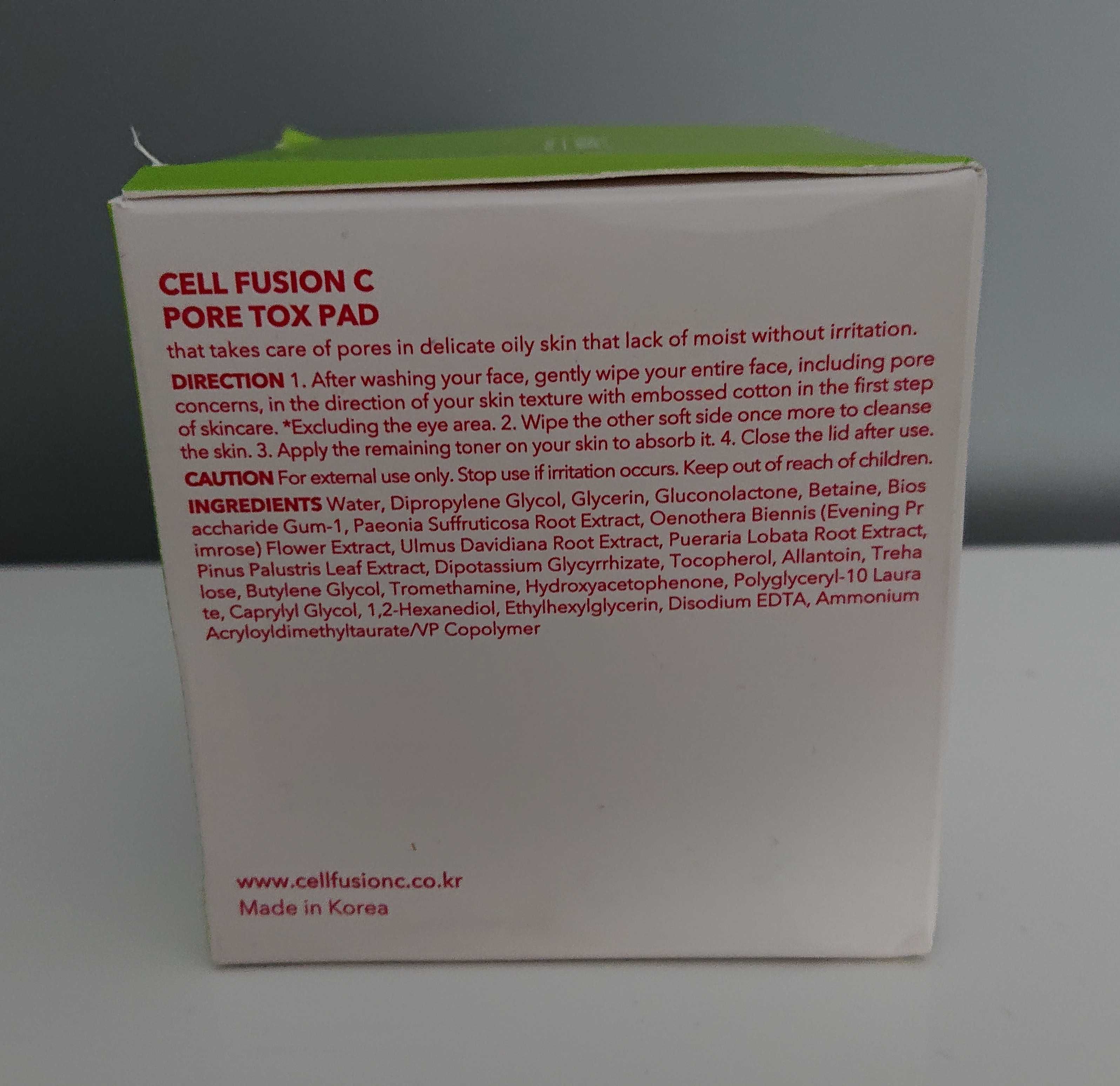 Cell Fusion C Pore Tox Pad Oczyszczające Płatki Twarzy Zwężające Pory