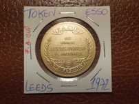 57 token/medalha da Esso de 1972 F. A. Cup - Leeds (fútebol)