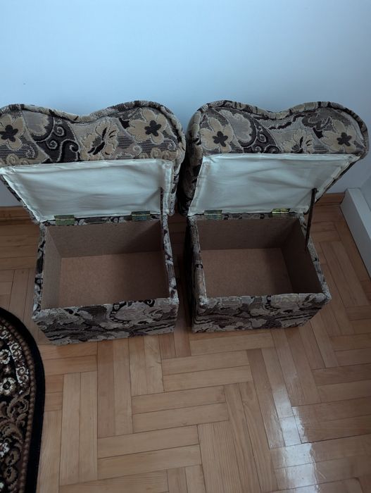 Pufy tapicerowane miękkie kpl. 2 szt.